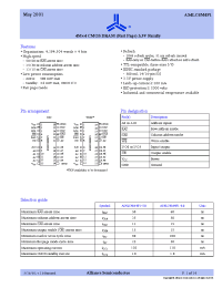 Datasheet AS4LC4M4F1-50JC manufacturer Alliance
