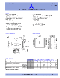 Datasheet AS7C1024-12TI manufacturer Alliance