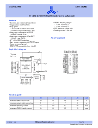 Datasheet AS7C1025B-10JI manufacturer Alliance