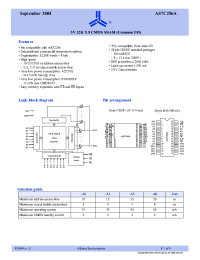 Datasheet AS7C256A-10JIN manufacturer Alliance