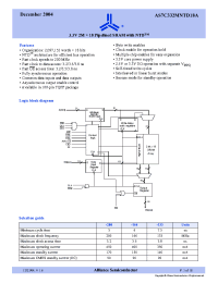 Datasheet AS7C332MNTD18A-166TQCN manufacturer Alliance