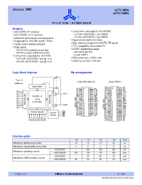 Datasheet AS7C34096-12JI manufacturer Alliance