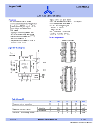 Datasheet AS7C34096A-12JIN manufacturer Alliance