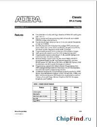 Datasheet EP1810 manufacturer Altera