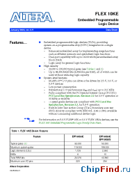 Datasheet EPF10K200EBC600-1 manufacturer Altera