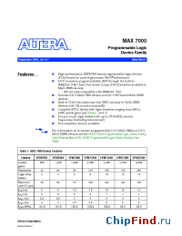 Datasheet EPM7160S manufacturer Altera