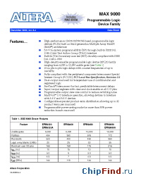 Datasheet EPM9320ARI208-10 manufacturer Altera