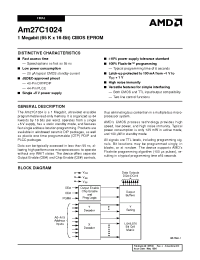 Datasheet AAM27C1024-120DC5 manufacturer AMD