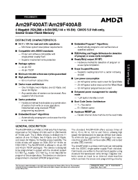 Datasheet AAM29F400AB manufacturer AMD