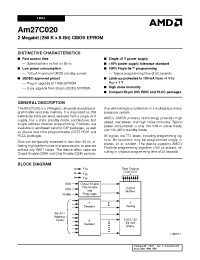 Datasheet Am27C020-150DE5 manufacturer AMD