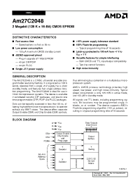Datasheet Am27C2048-55DE5 manufacturer AMD