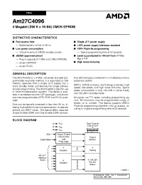 Datasheet Am27C4096-200DEB manufacturer AMD