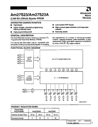 Datasheet AM27S23JCB manufacturer AMD