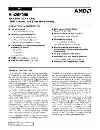 Datasheet AM28F256-120FE manufacturer AMD