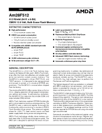Datasheet AM28F512A-95 manufacturer AMD