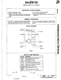 Datasheet AM29118DC manufacturer AMD