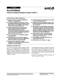 Datasheet Am79C984AJC manufacturer AMD