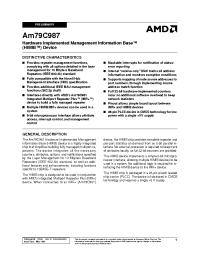 Datasheet AM79C987 manufacturer AMD