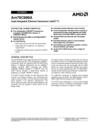 Datasheet AM79C988A manufacturer AMD
