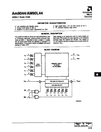 Datasheet AM90L44BDCB manufacturer AMD