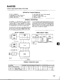 Datasheet AM9150-20DCB manufacturer AMD