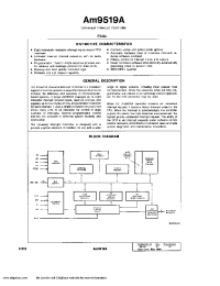 Datasheet AM9519A manufacturer AMD