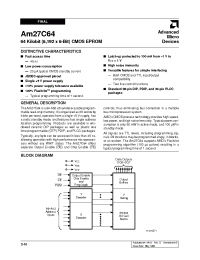 Datasheet AMD27C64-120DE manufacturer AMD