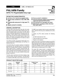 Datasheet PAL16L8-4PC manufacturer AMD