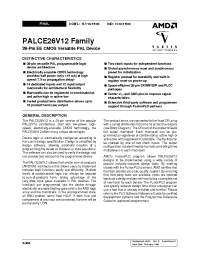 Datasheet PALCE26V12H-15JI manufacturer AMD