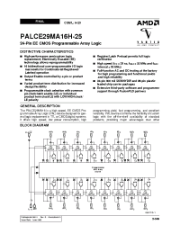 Datasheet PALCE29MA16H-25 manufacturer AMD