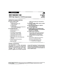Datasheet SB80C186-20 manufacturer AMD