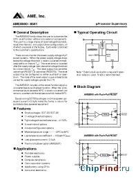 Datasheet AME8500AEFVCD18 manufacturer AME