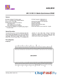 Datasheet A43L3616 manufacturer AMICC