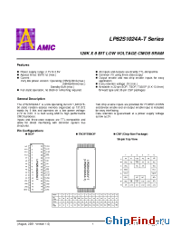 Datasheet LP62S1024AM-55LLT manufacturer AMICC