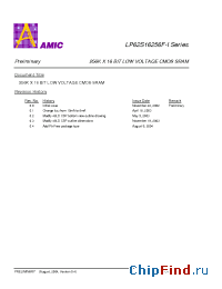 Datasheet LP62S16256FU-55LLI manufacturer AMICC