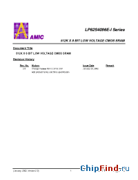 Datasheet LP62S4096EV-55LLI manufacturer AMICC