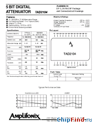 Datasheet TAD2104 manufacturer Amplifonix