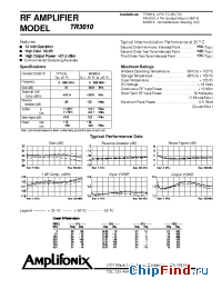 Datasheet TR3010 manufacturer Amplifonix