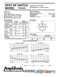 Datasheet TWK2203 manufacturer Amplifonix