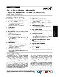 Datasheet Am29F400ABB manufacturer Advanced Micro Systems