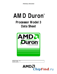 Datasheet AMDDURON manufacturer Advanced Micro Systems