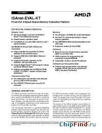 Datasheet ISANET-EVAL-KT manufacturer Advanced Micro Systems