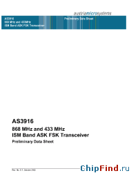 Datasheet AS3916 manufacturer AMSCO