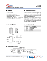 Datasheet AH286-PLA manufacturer Anachip