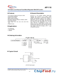 Datasheet AP1118D15 manufacturer Anachip