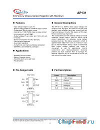 Datasheet AP131-15Y manufacturer Anachip