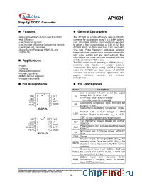 Datasheet AP1601M10A manufacturer Anachip