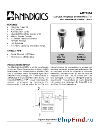 Datasheet AMT8504 manufacturer Anadigics