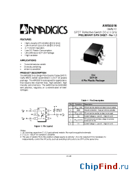 Datasheet AWS5516 manufacturer Anadigics