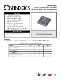 Datasheet AWT6103M5 manufacturer Anadigics